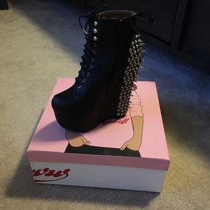 Jeffrey Campbell Damsel studded boots.